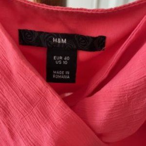 H&M Coral Top Size 10